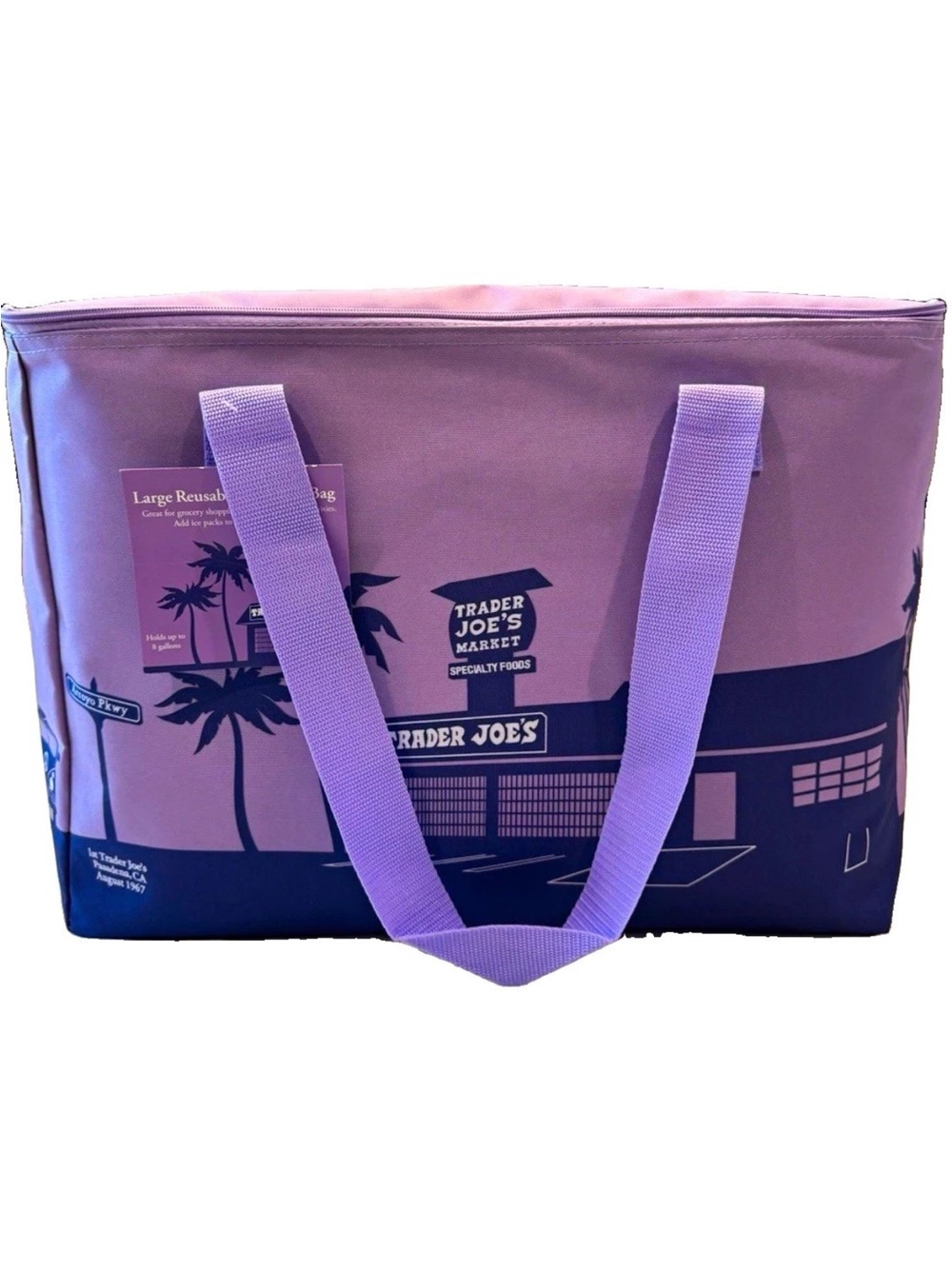 NWT, Trader Joe's large Purple Insulated tote. 2026 limited edition, 8 gallons